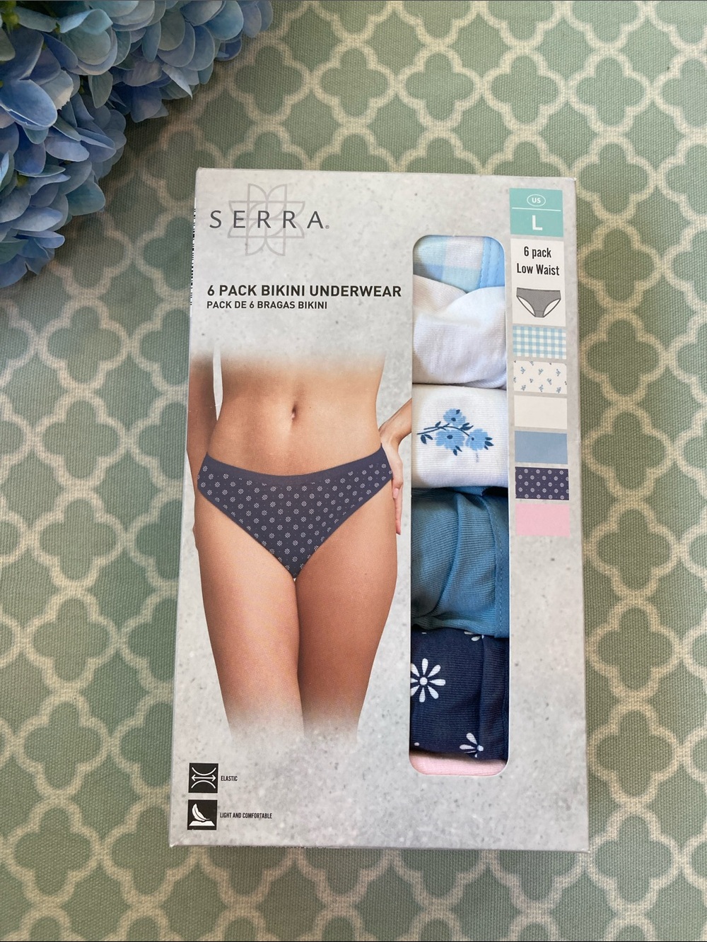 NEW Serra Cotton Blend Bikini Panties 6 Pack